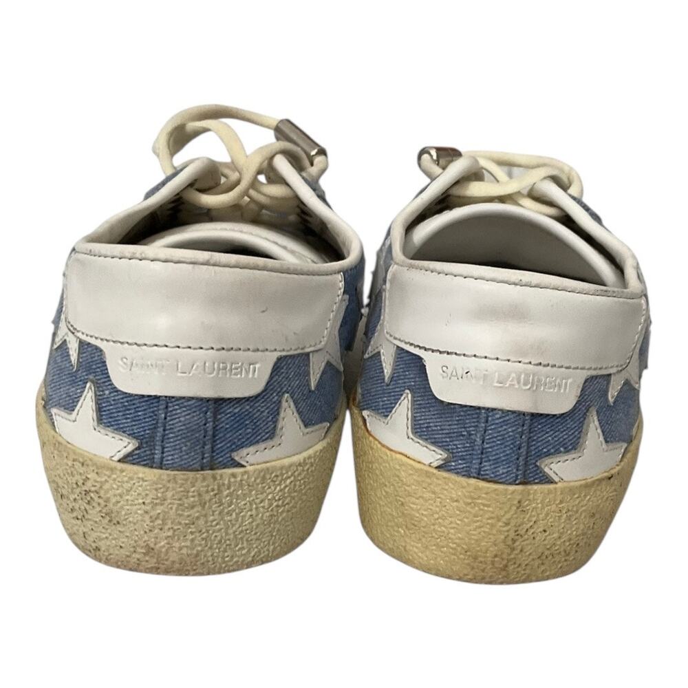 Saint Laurent Denim Star Sneakers Women 34 - Picture 7 of 7
